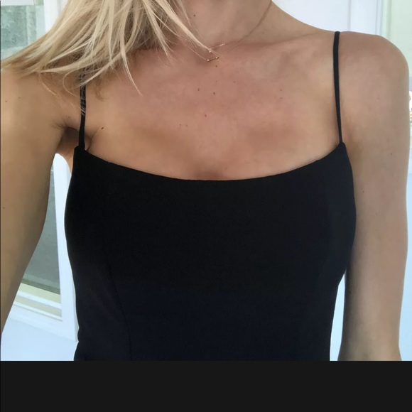 Hayley Paige Bridesmaid Dress 5964- Black Chiffon & Lace, size 0 - Picture 4 of 9